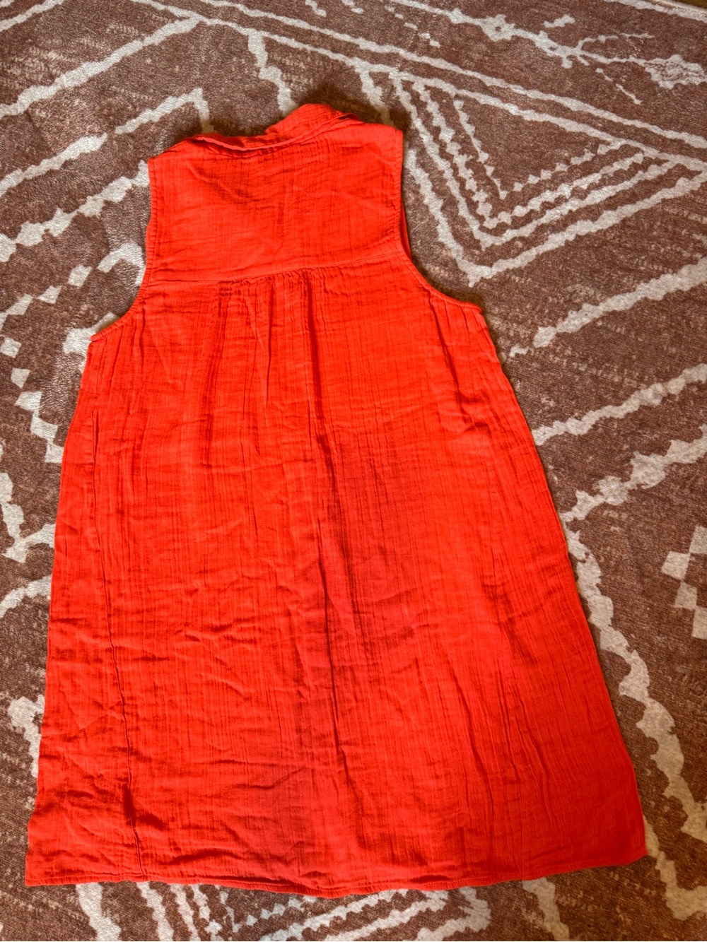 Z Supply red cotton gauze tank shirt dress size medium new with tags - Picture 8 of 9